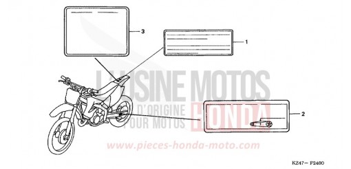 CAUTION LABEL CR125R5 de 2005